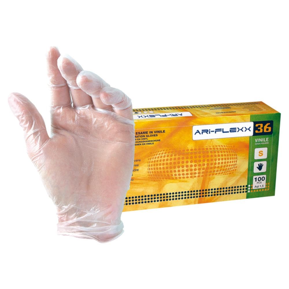 Guanti In Vinile Monouso Senza Polvere Con Bordino Arrotondato Taglia L - Foto 1