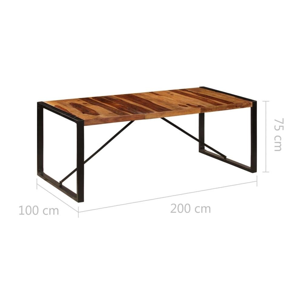 VIDAXL Tavolo Da Pranzo 200x100x75 Cm In Legno Massello Di Tavolo da pranzo allungabile 8 a 10 persone in sheesham 130