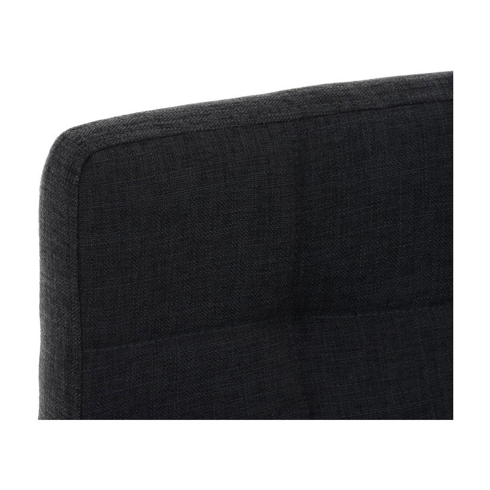 Sgabello Bar LINCOLN in Stoffa Trapuntata e Telaio in Legno di Faggio I Sgabello Alto da Cucina con Seduta 75 cm I Sedia Alta da Bancone con Schienale e Poggiapiedi Grigio Scuro - Foto 5