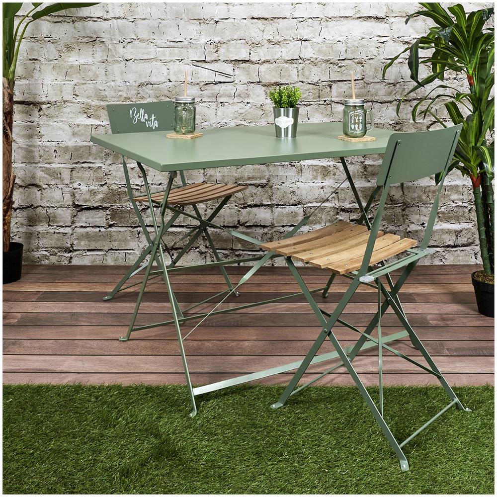 Sedia Pieghevole Legno Verde, 42x48x81 Cm Multicolore - Foto 2