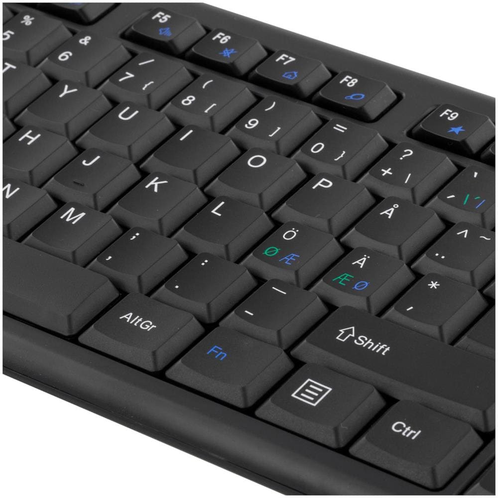 Tastiera Wireless Deltaco, Layout Nordico, Usb, 10 M, Nera - Foto 7