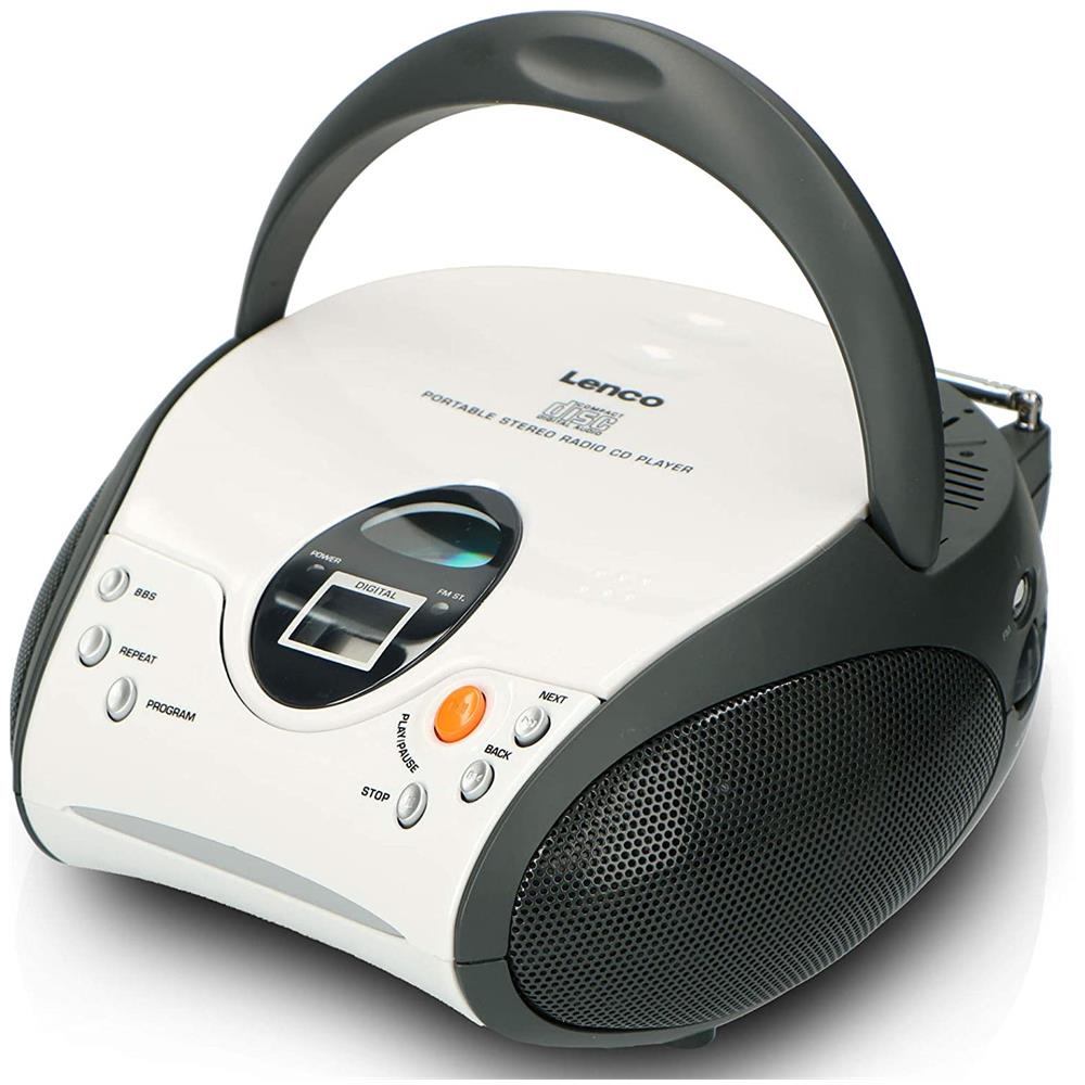 Radio Registratore Stereo Boombox SCD-24 FM con Lettore CD Colore Bianco - Foto 3