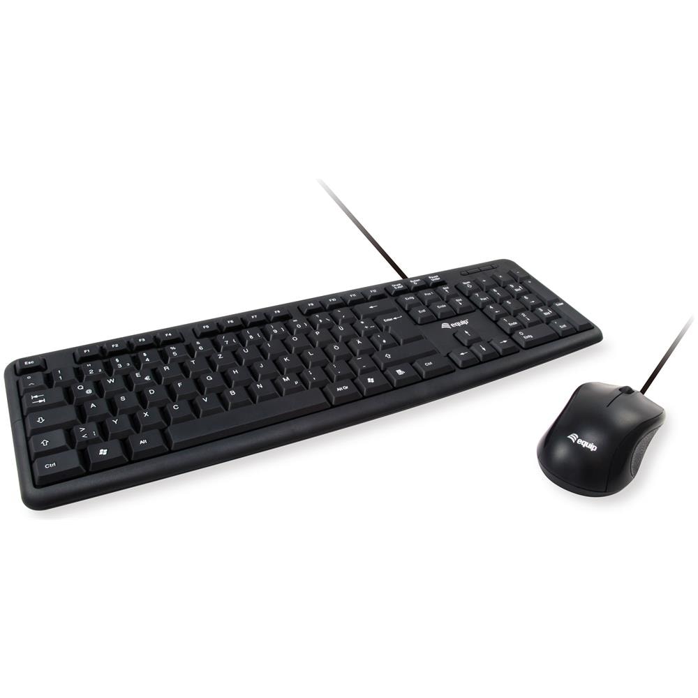 Tastiera e Mouse USB 245202 (Layout Portoghese) Colore Nero - Foto 1