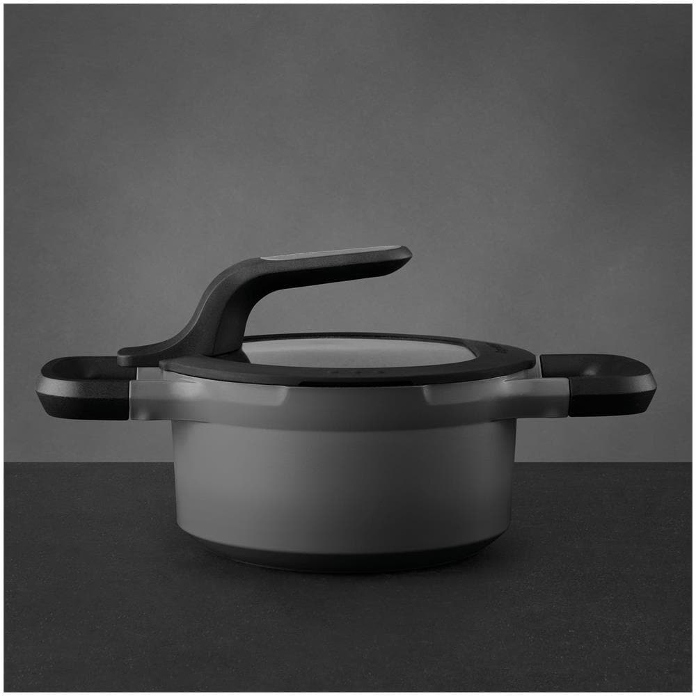 Casseruola Con Coperchio 16 Cm Grigio - Gem - Foto 2