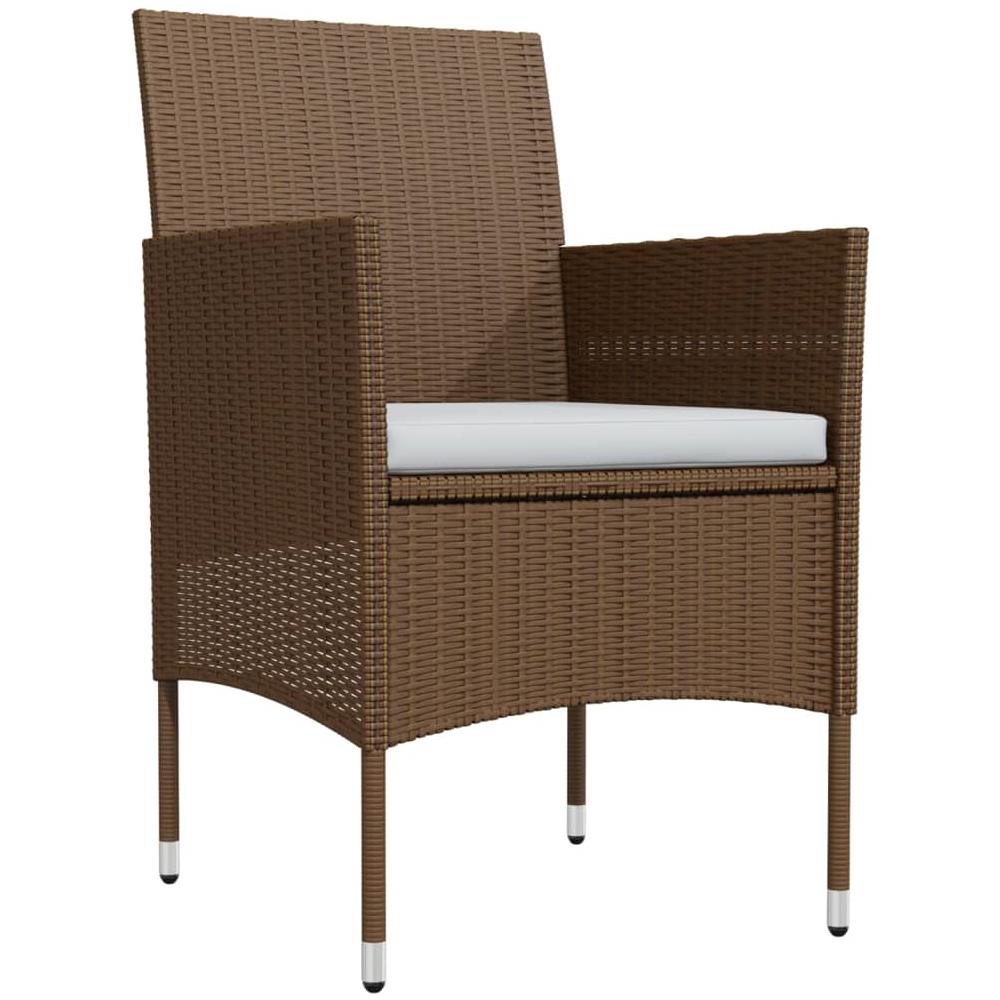 Set Da Pranzo Da Giardino Marrone E Nero 3 Pz Con Cuscini - Foto 3