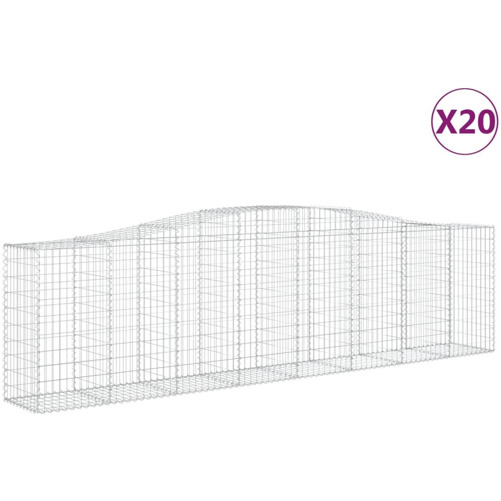 Cesti Gabbioni Ad Arco 20 Pz 400x50x100/120 Cm Ferro Zincato - Foto 1