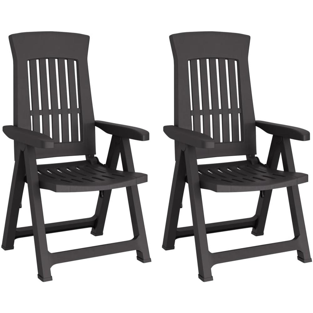 Sedie Reclinabili Da Giardino 2 Pz Antracite In Pp - Foto 2