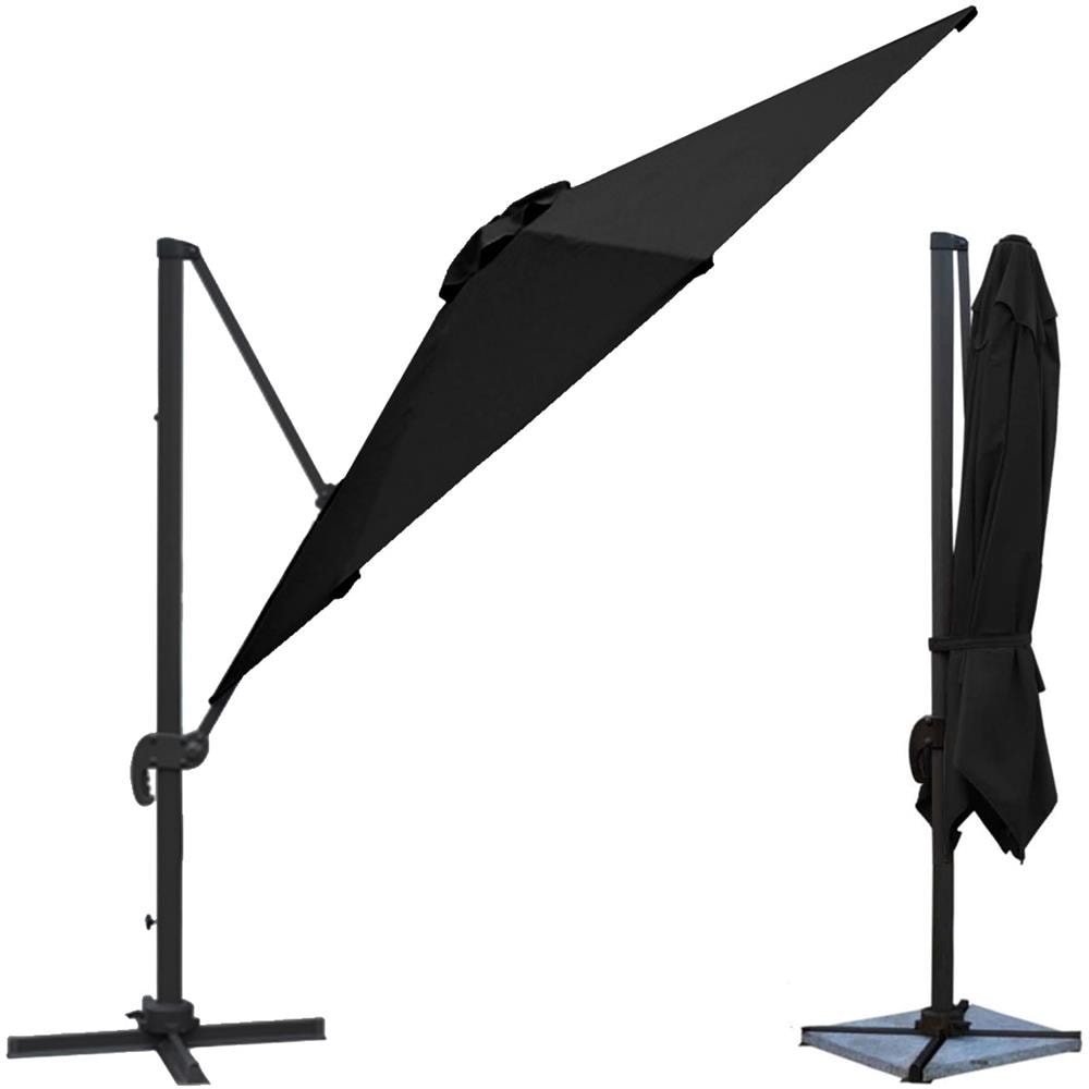 Ombrello Offset Molokai Quadrato 3x3m Nero + Copertura - Foto 2