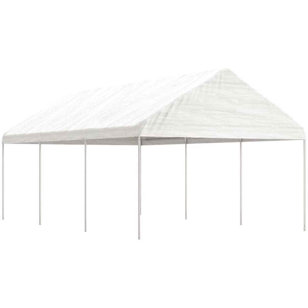 Gazebo Con Tetto Bianco 6,69x4,08x3,22 M In Polietilene - Foto 1