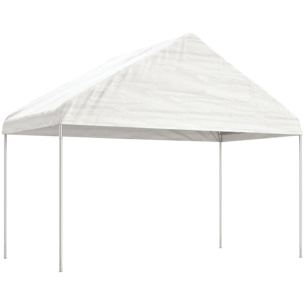 Gazebo Con Tetto Bianco 6,69x4,08x3,22 M In Polietilene - Foto 2