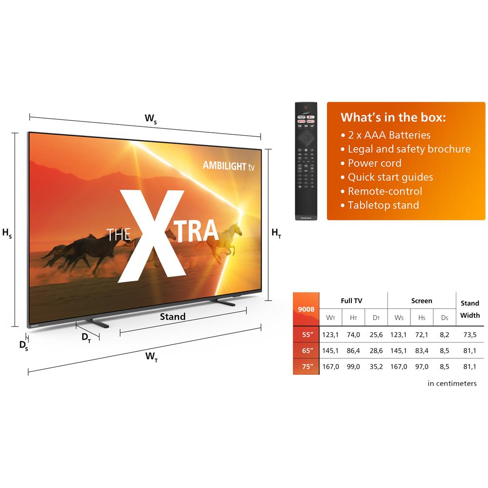 TV Mini LED Ultra HD 4K 55" 55PML9008/12 Smart TV Ambilight Antracite 2023  - Foto 8