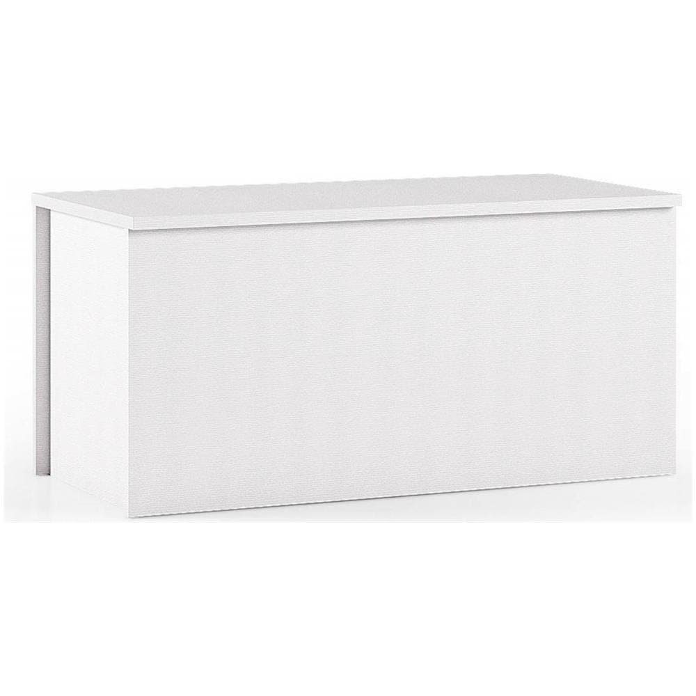 Baule Miltonia, Capiente Box Contenitore Multiuso, Cassapanca Moderna, 100% Made In Italy, 90x45h45 Cm, Bianco - Foto 2