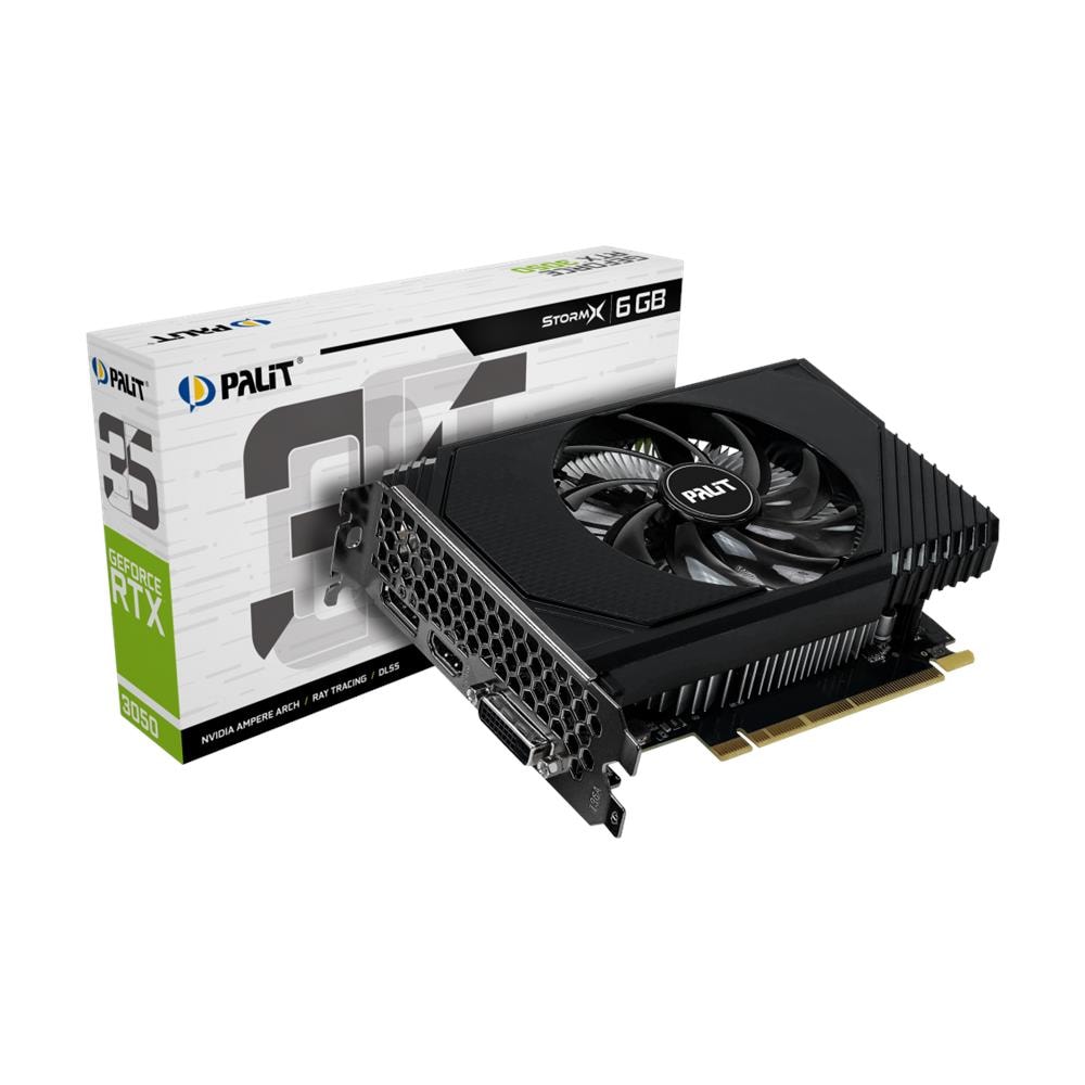 GeForce RTX 3050 6 GB GDDR6 PCI Express 4.0 / 1x HDMI / 1 x Display Ports / 1x DVI-D StormX - Foto 1