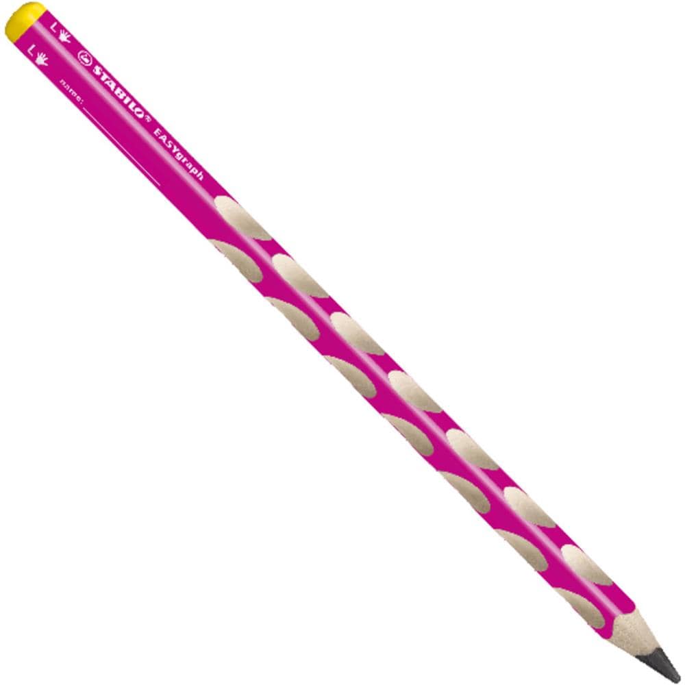 EASYgraph - Matita Ergonomica triangolare - per Mancini - Rosa - Confezione da 6 - Gradazione HB - Foto 2