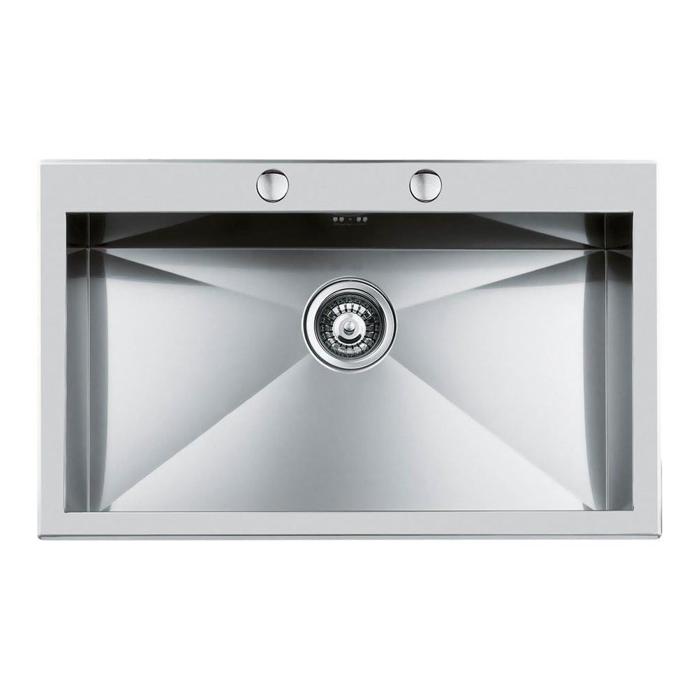Lavello 1 Vasca 840x510 Mm Quadra Semifilo Inox Spazzolato Cod. 1219 050 - 1219050 - Foto 3