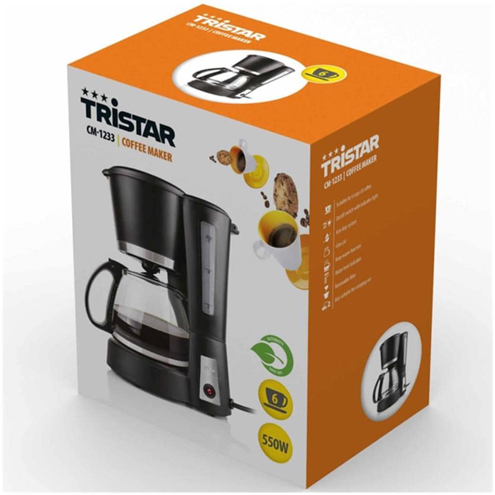 CM-1233 Macchina Caffè Americano 6 Tazze Potenza 550 W Colore Nero / Acciaio Inossidabile - Foto 6