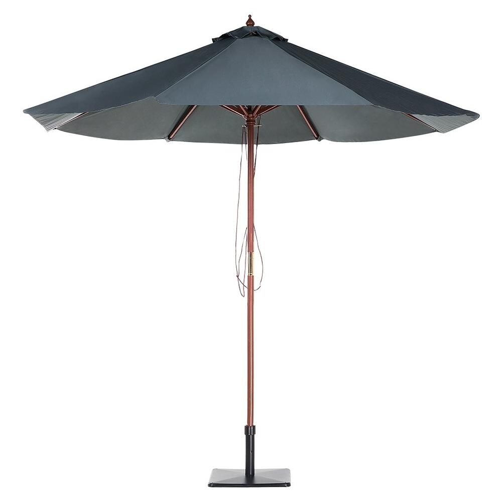 Ombrellone Da Giardino Grigio Antracite Con Palo In Legno 270cm Toscana Ii - Foto 2