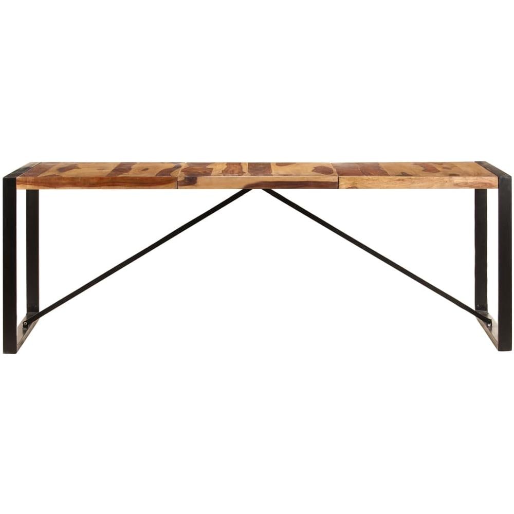 Tavolo da Pranzo 220x100x75 cm Legno Massello di Sheesham - Foto 2