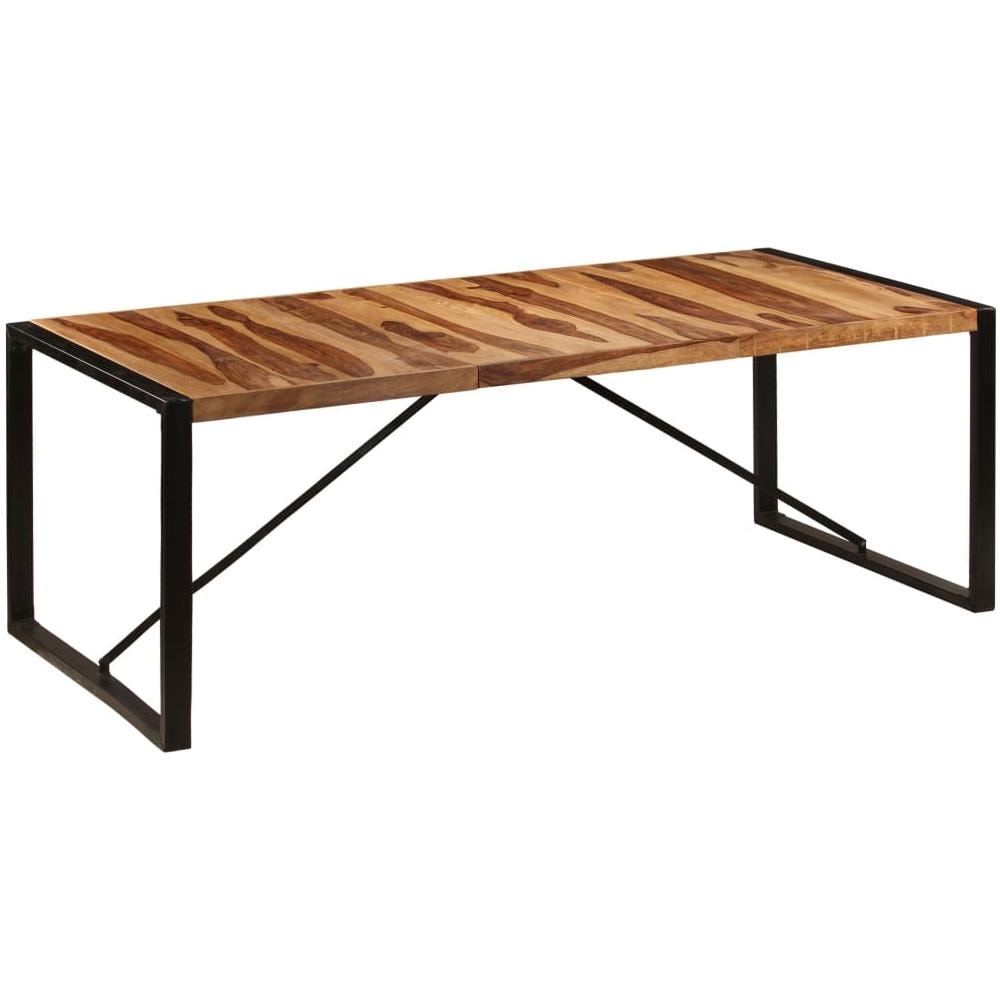 Tavolo da Pranzo 220x100x75 cm Legno Massello di Sheesham - Foto 8