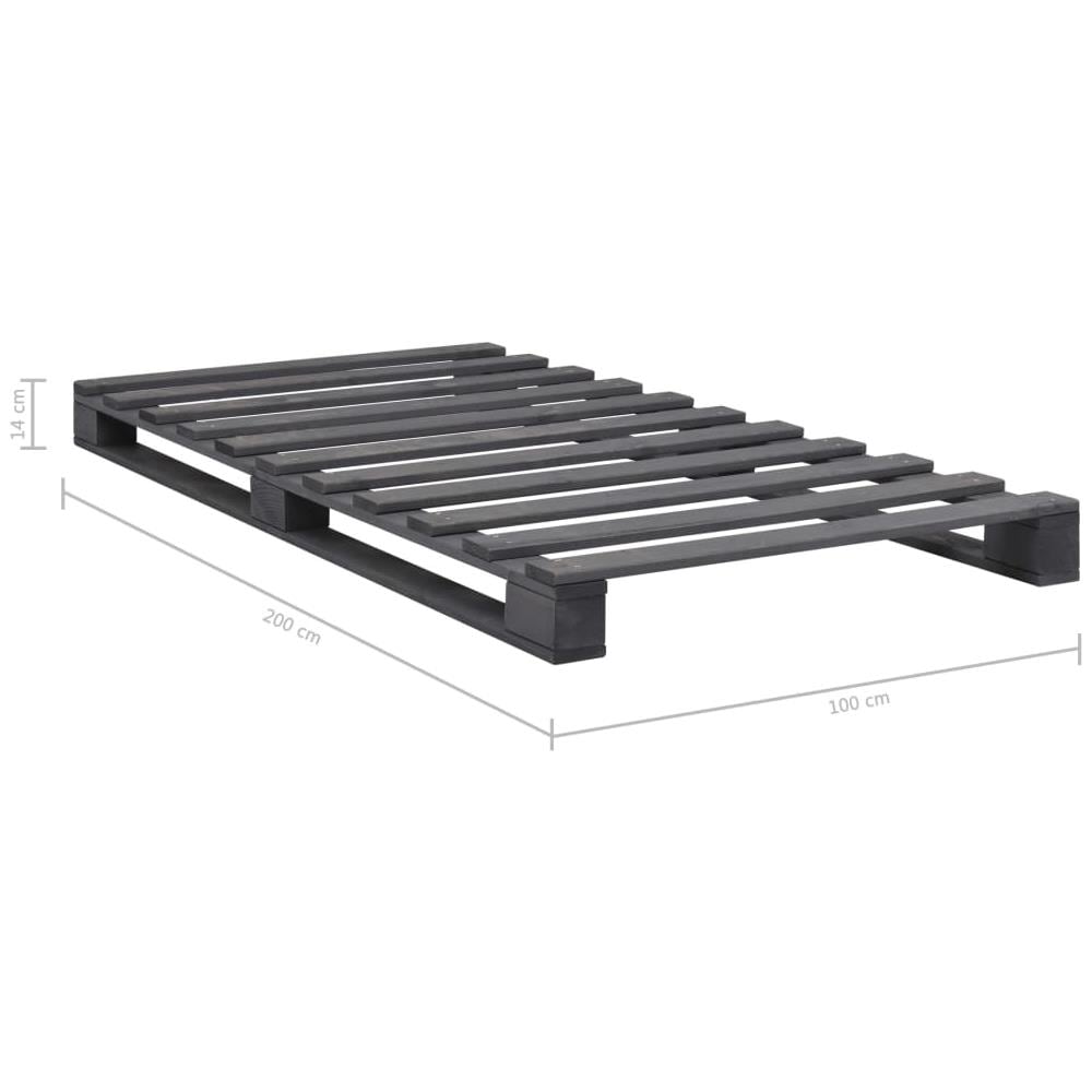 Giroletto In Pallet Grigio Legno Massello Di Pino 100x200 Cm - Foto 7
