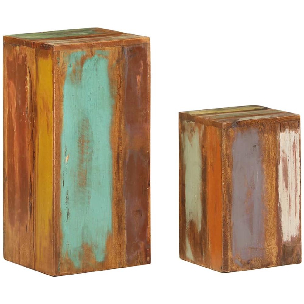 Supporti per Piante 2 pz in Legno Massello di Recupero - Foto 1