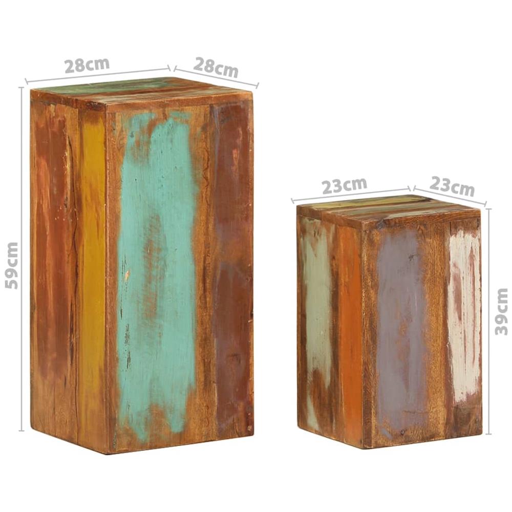 Supporti per Piante 2 pz in Legno Massello di Recupero - Foto 7