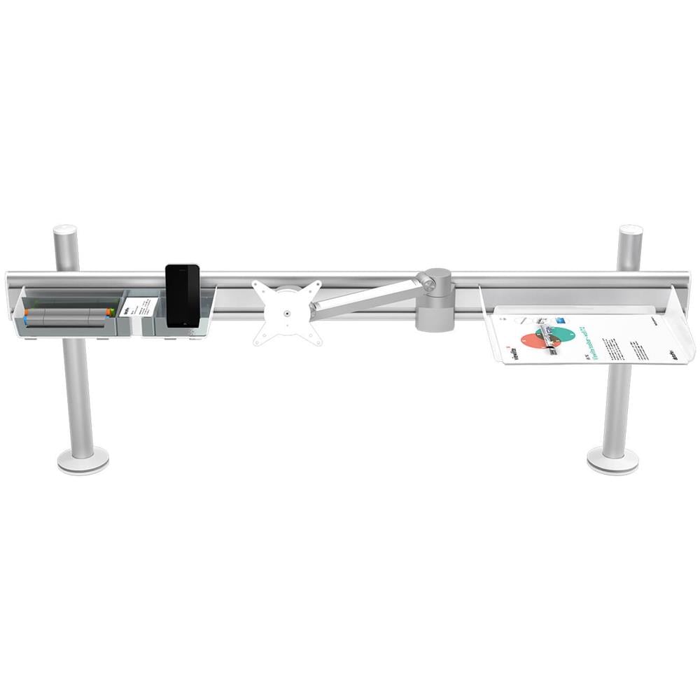 Viewlite Binario - Scrivania 702 Colore Argento / Bianco - Foto 2