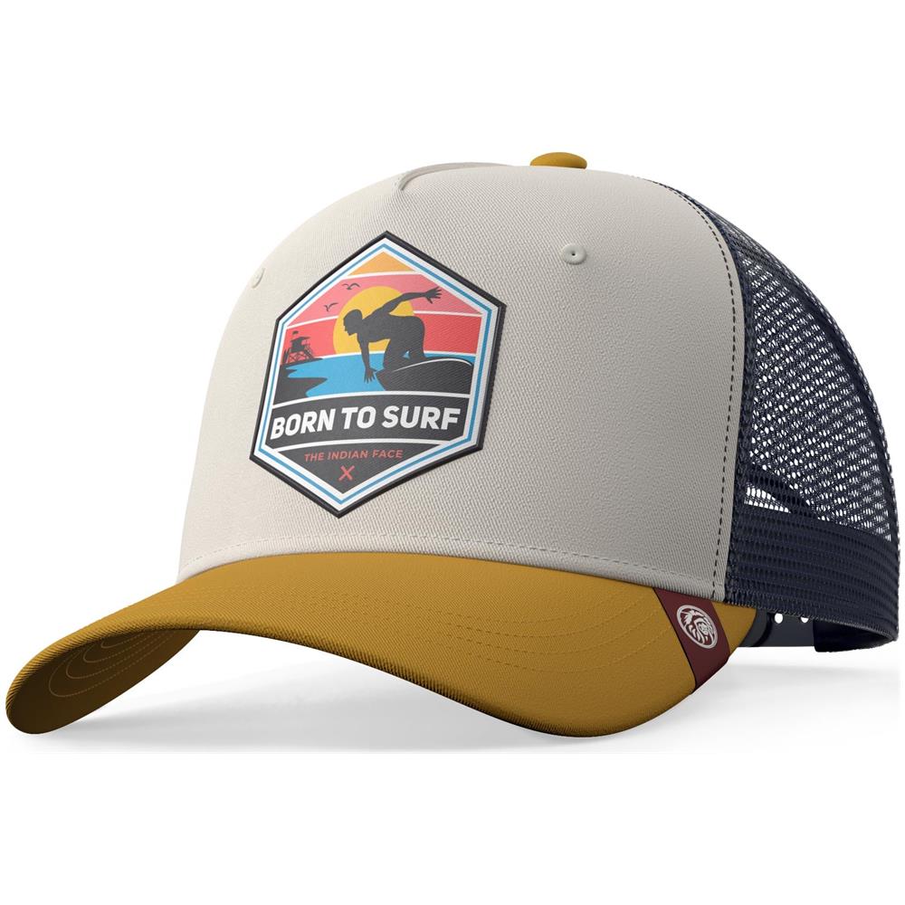 Cappellino Trucker Born To Surf Marrone Per Uomini E Donne - Foto 1