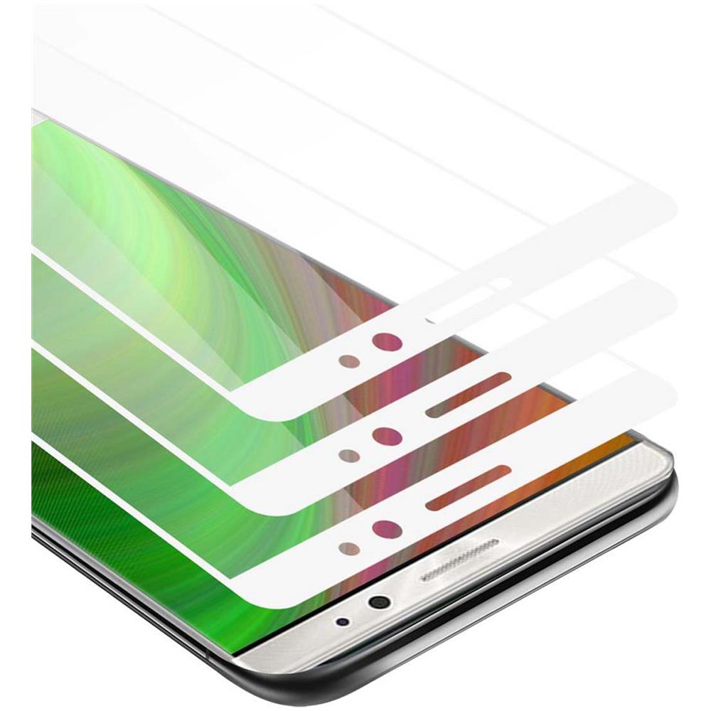 3x Pellicola Armatura A Schermo Intero Compatibile Con Huawei Mate 8 In Trasparente Con Bianco - 3x Vetro Temperato (tempered) Di Protezione Del Display In Durezza 9h Con 3d Touch - Foto 1