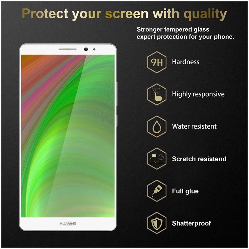 3x Pellicola Armatura A Schermo Intero Compatibile Con Huawei Mate 8 In Trasparente Con Bianco - 3x Vetro Temperato (tempered) Di Protezione Del Display In Durezza 9h Con 3d Touch - Foto 2