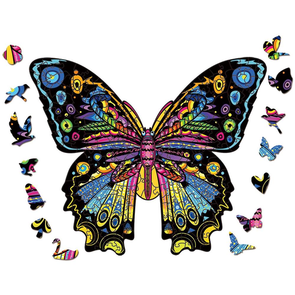 Puzzle In Legno 300 Pezzi Girasole In Vetro Colorato - Forme Uniche, Con Scatola In Legno, Regalo Per Adulti E Bambini - 4