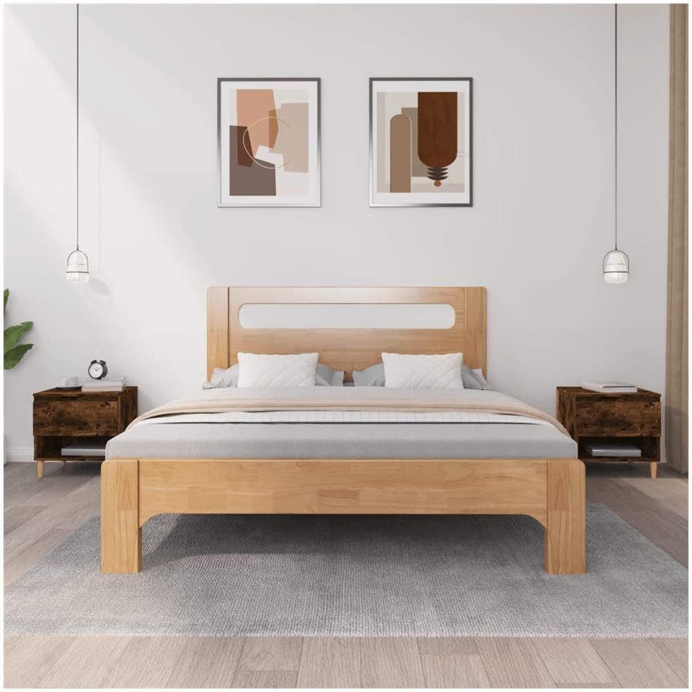 Comodini 2 Pz Rovere Fumo 50x46x50 Cm In Legno Multistrato - Foto 1