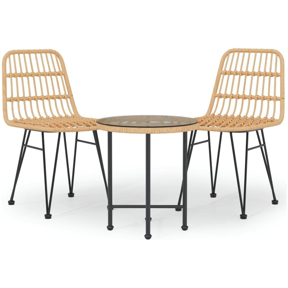 Set Da Pranzo Da Giardino 3 Pz In Polyrattan - Foto 2