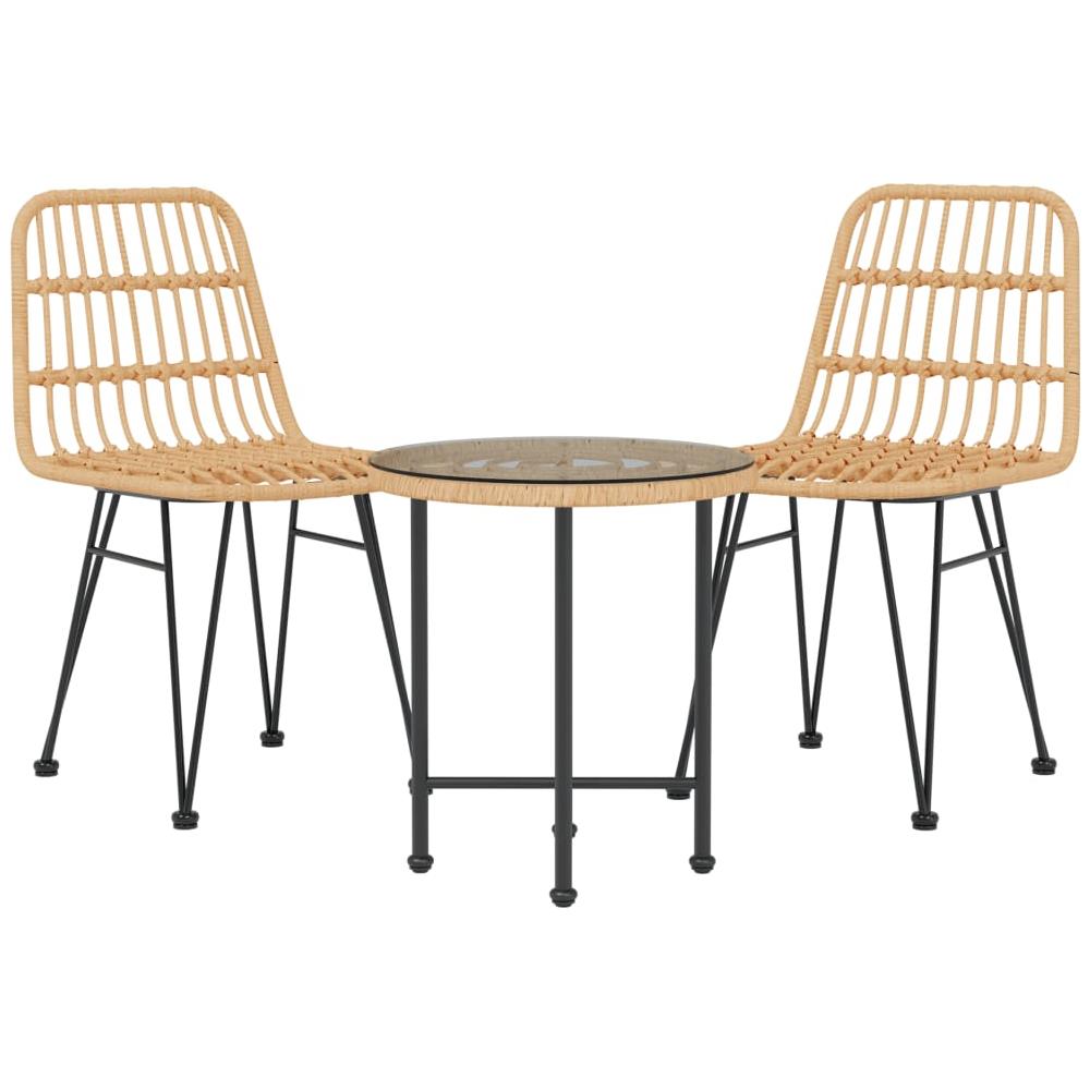 Set Da Pranzo Da Giardino 3 Pz In Polyrattan - Foto 3