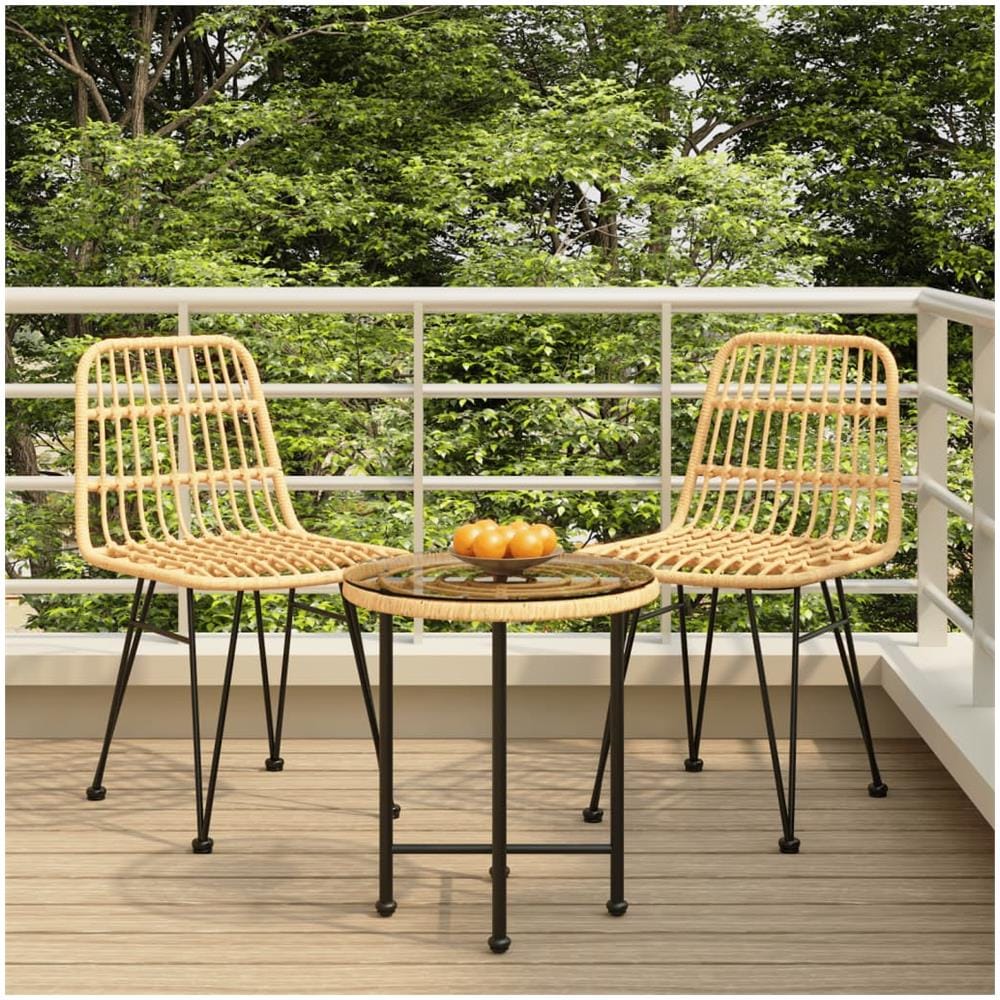 Set Da Pranzo Da Giardino 3 Pz In Polyrattan - Foto 1