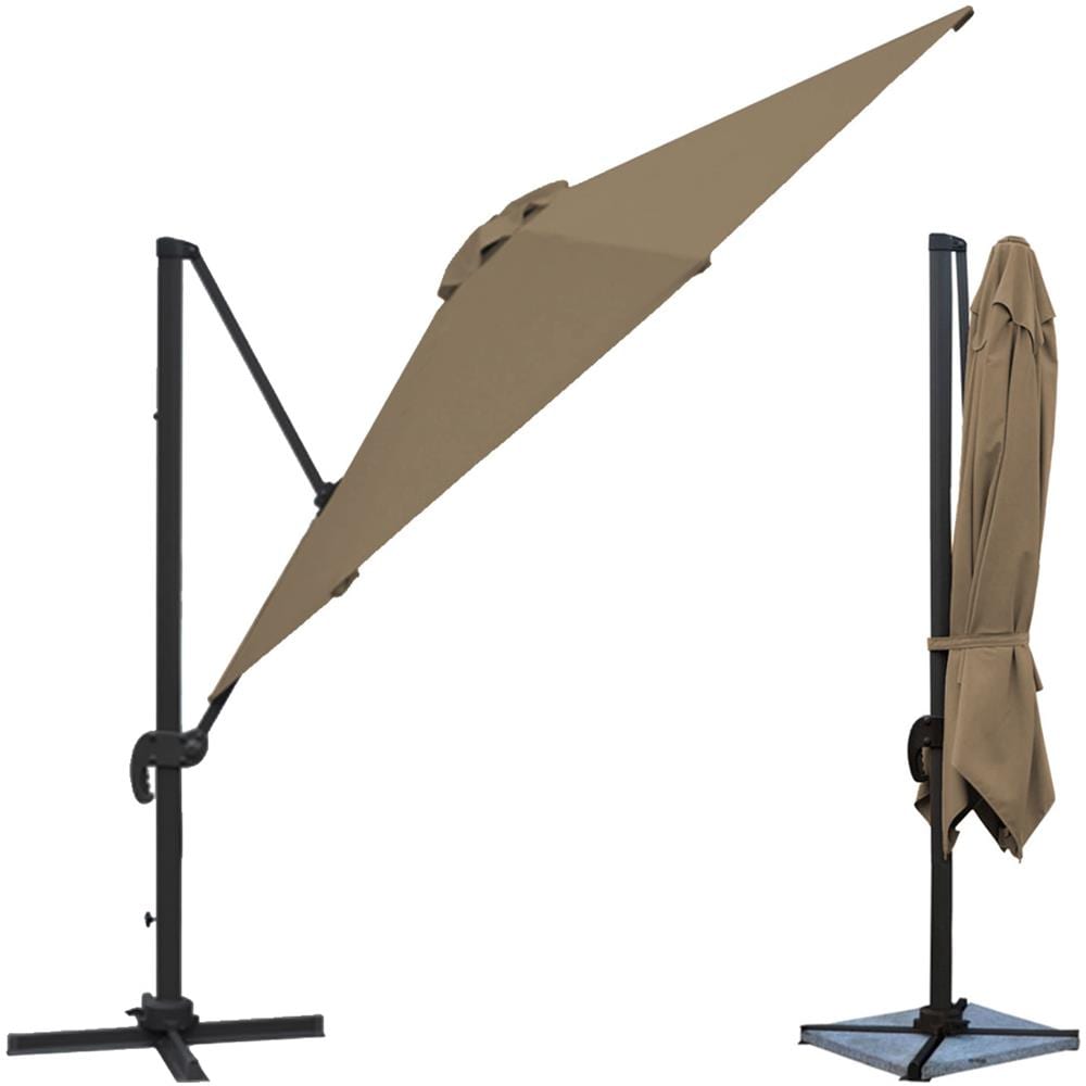 Ombrellone Offset Molokai Quadrato 3x3m Taupe + Copertura - Foto 2