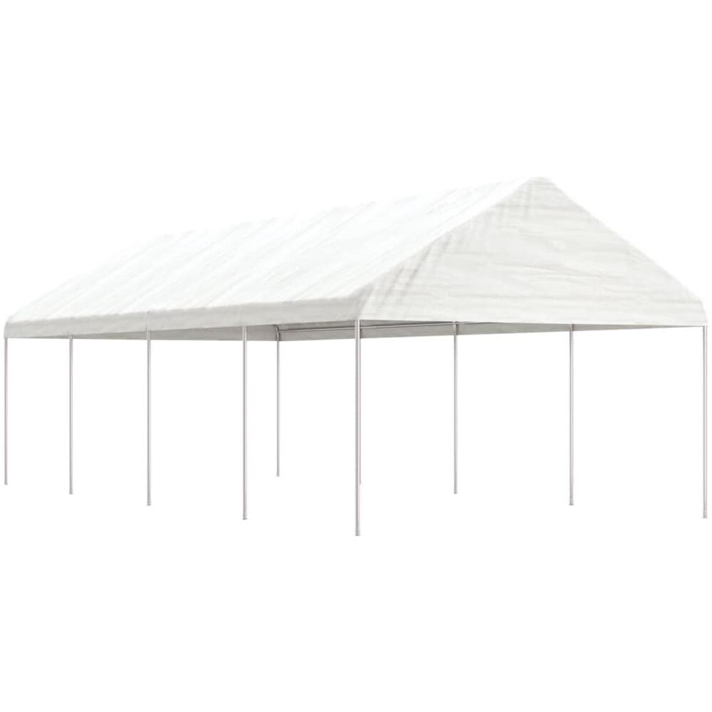 Gazebo Con Tetto Bianco 8,92x4,08x3,22 M In Polietilene - Foto 1
