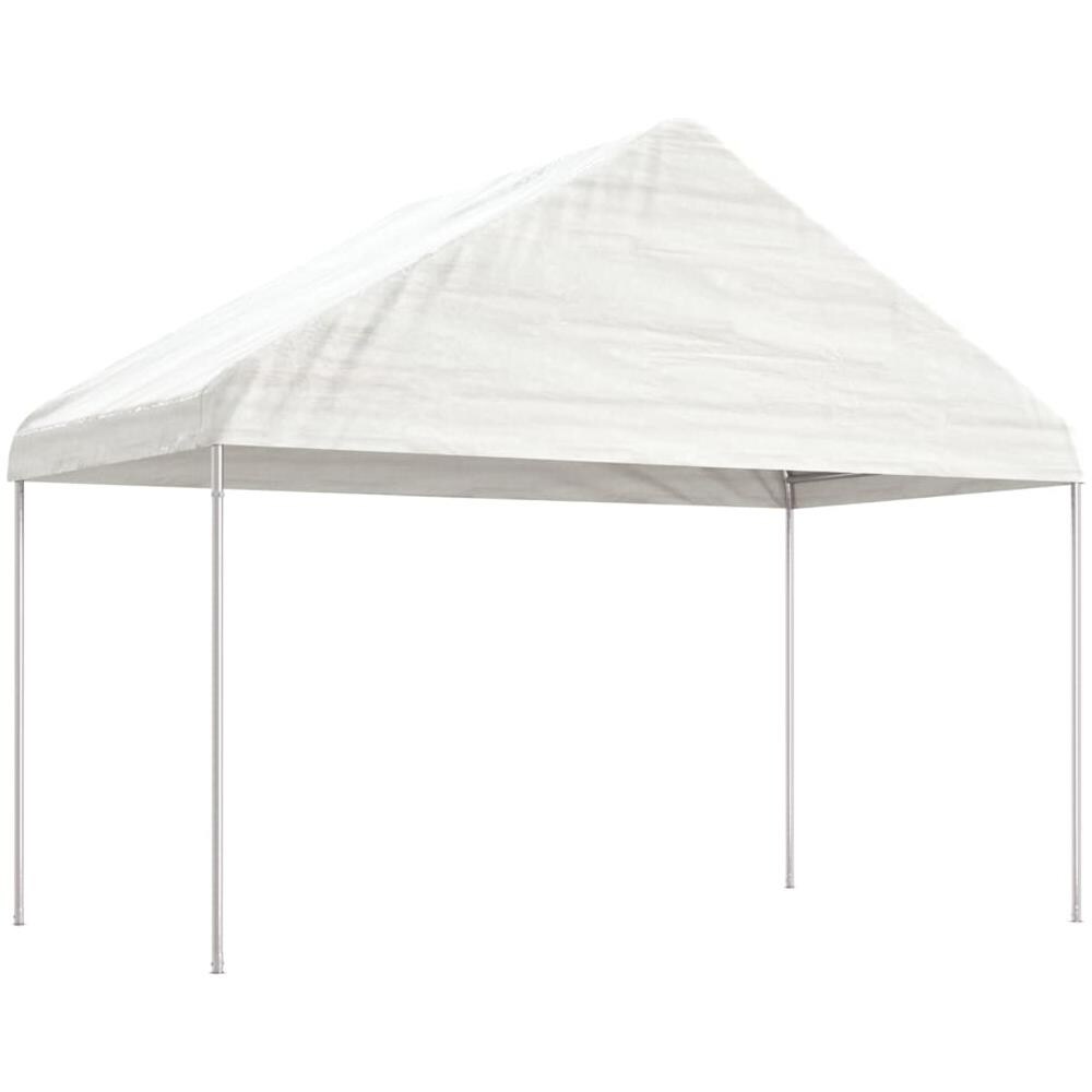 Gazebo Con Tetto Bianco 8,92x4,08x3,22 M In Polietilene - Foto 2