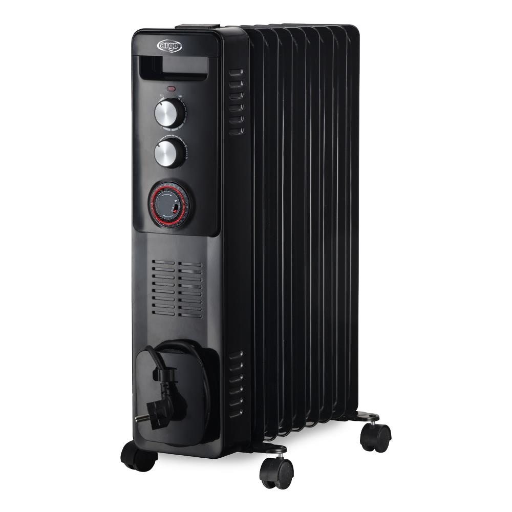 Radiatore a Olio WARM BLACK TT 9 con 9 Elementi Riscaldanti per Stanze Fino 70m³ Timer Termostato Potenza 2000 W Colore Nero  - Foto 1