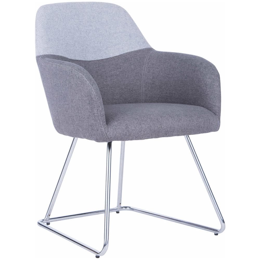 Sedia Da Ufficio Tauranga, Seduta Da Attesa Con Braccioli Per Ufficio, Seduta Ergonomica Da Attesa, 62x57h83 Cm, Grigio - Foto 1