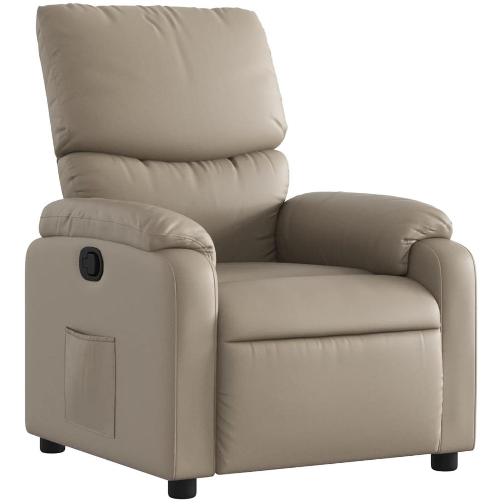 Poltrona Reclinabile Cappuccino In Similpelle - Foto 1