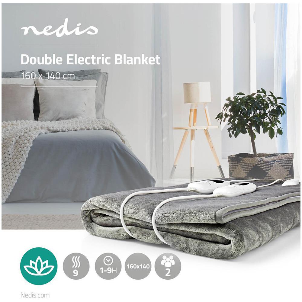 PEBL130CWT2 scaldaletto Coperta elettrica 120 W Grigio, Bianco Tessuto felpato, Poliestere - Foto 2