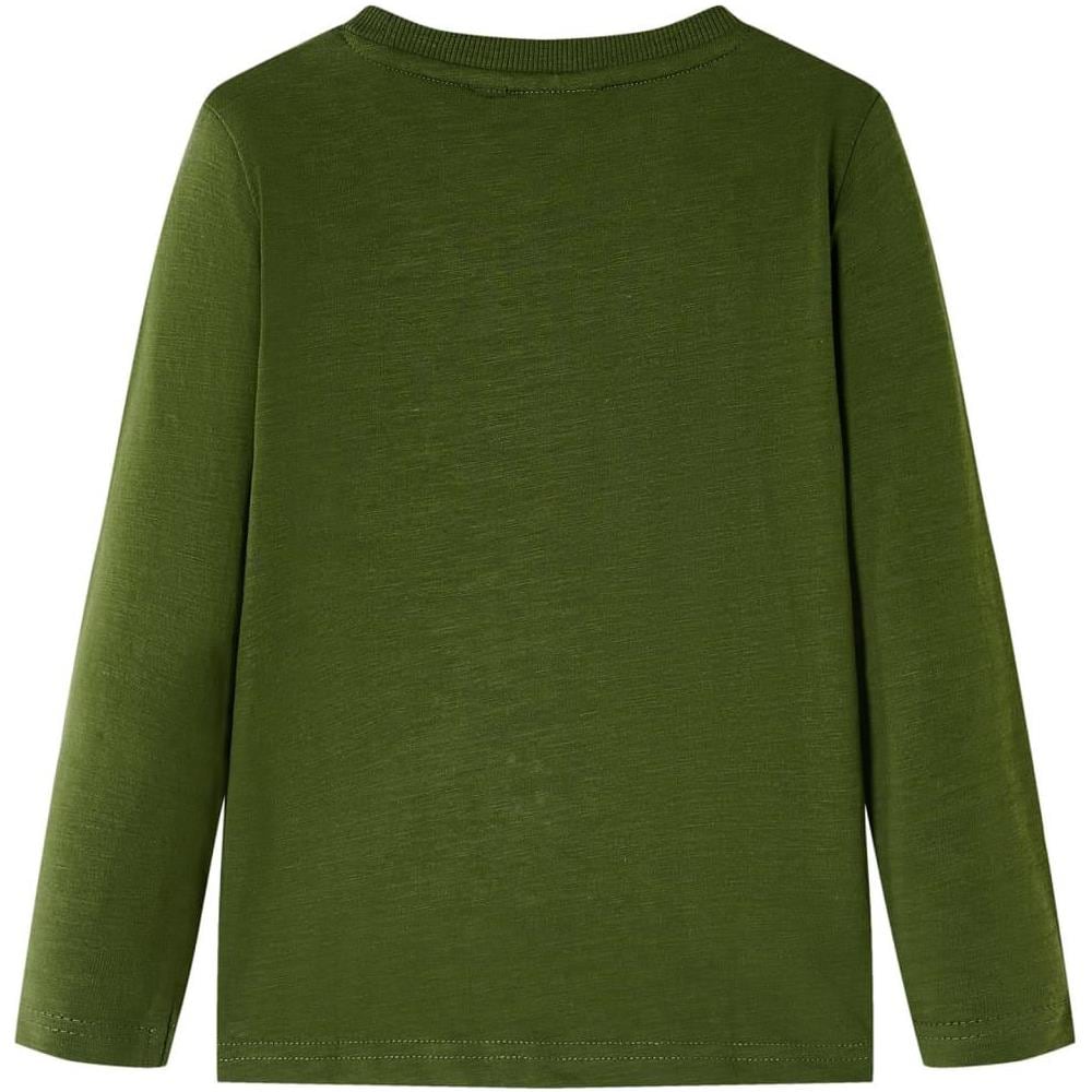 Maglietta per Bambini Maniche Lunghe Cachi Scuro 140 - Foto 2