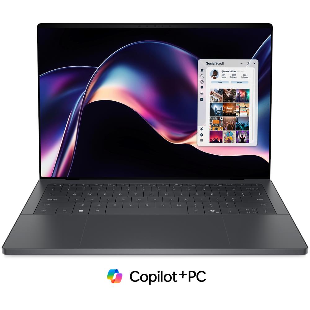 XPS 14 DA14260 Copilot+ PC Intel Core Ultra X7 358H Computer portatile 35,6 cm (14") Touch screen 2.8K 32 GB LPDDR5x-SDRAM 1 TB SSD Wi-Fi 7 (802.11be) Windows 11 Pro Grafite Italiano - Foto 1