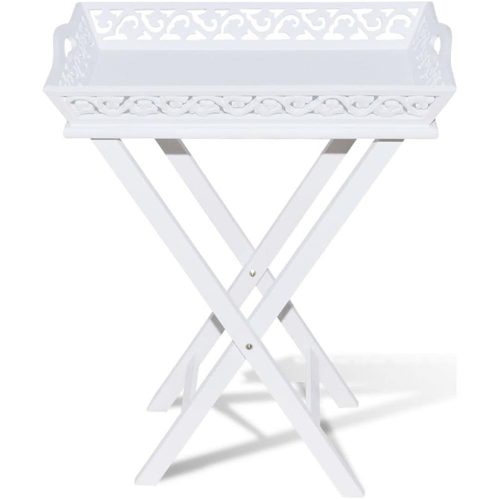 Tavolo Supporto Vasi Fiori Bianco - Foto 2