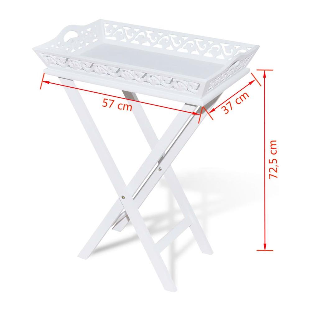 Tavolo Supporto Vasi Fiori Bianco - Foto 6