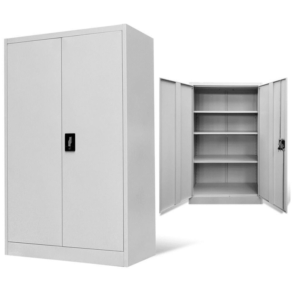 Vidaxl armadio da ufficio in acciaio grigio eprice Armadi da ufficio