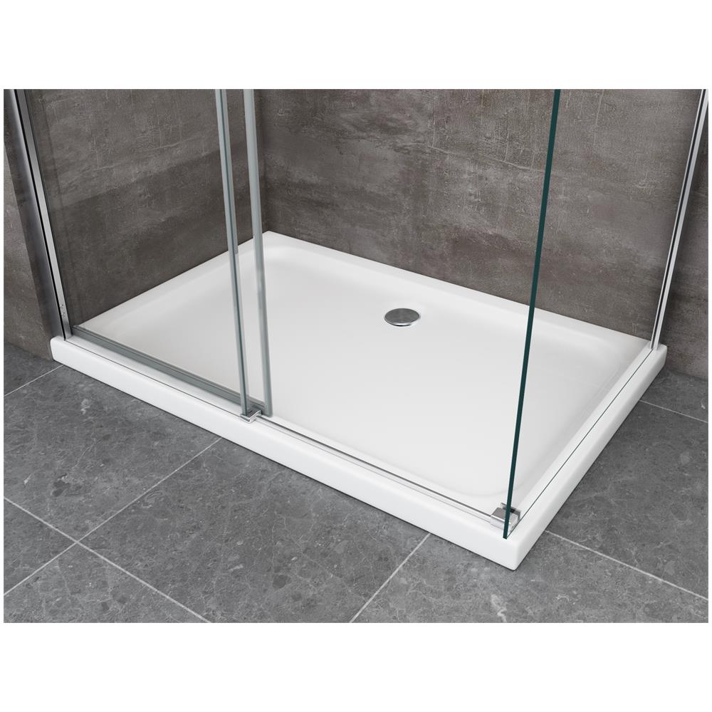 Box Doccia Angolare Reversibile Lusso Parete Fissa E Porta Scorrevole Vetro 8 Mm H. 190 (80 (77-79,5) X 120 (117,5-119)) - Foto 3