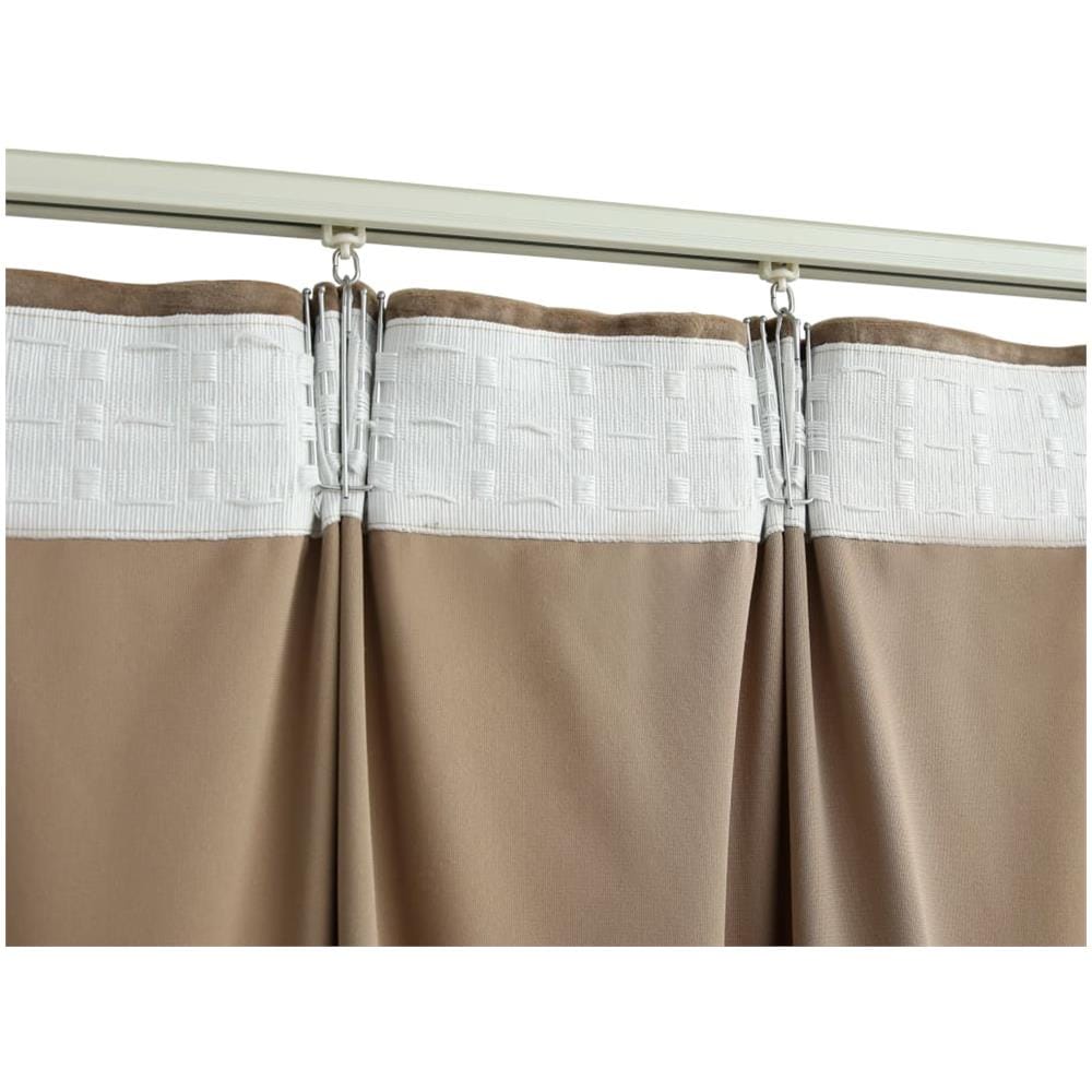 Tende Oscuranti Con Ganci 2 Pz Beige In Velluto 140x225 Cm - Foto 8