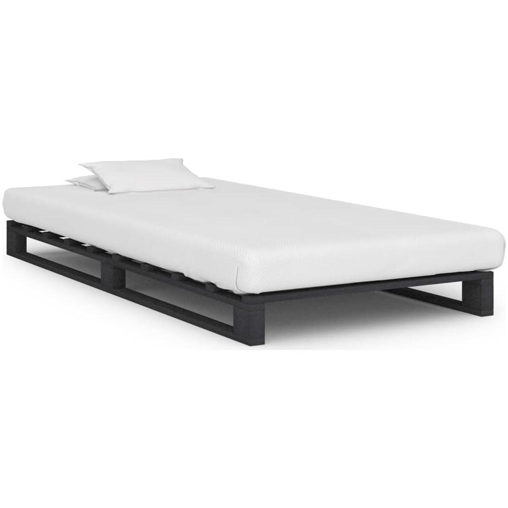 Giroletto In Pallet Grigio Legno Massello Di Pino 90x200 Cm - Foto 1